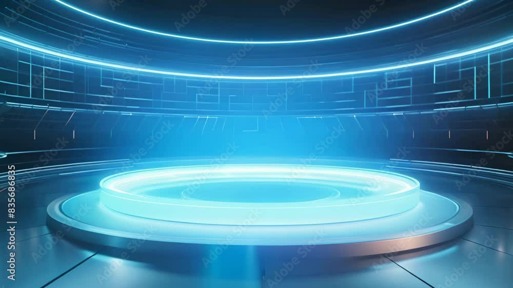 podium Futuristic showcase with platform for product displaying. Empty modern stage display. Seamless looping motion design. Video animation Ultra HD 4K 3840x2160
podium Futuristic showcase with platform for product displaying. Empty modern stage display. Seamless looping motion design. Video animation Ultra HD 4K 3840x2160