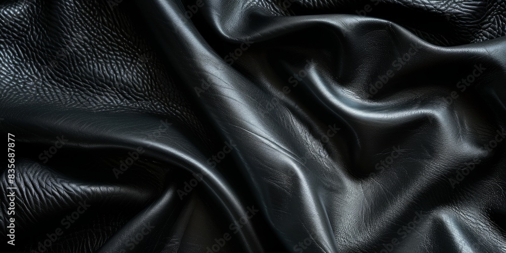 Close-up of richly textured leather surface with intricate details. Luxury material concept. Close-up of richly textured leather surface with intricate details. Luxury material concept.
