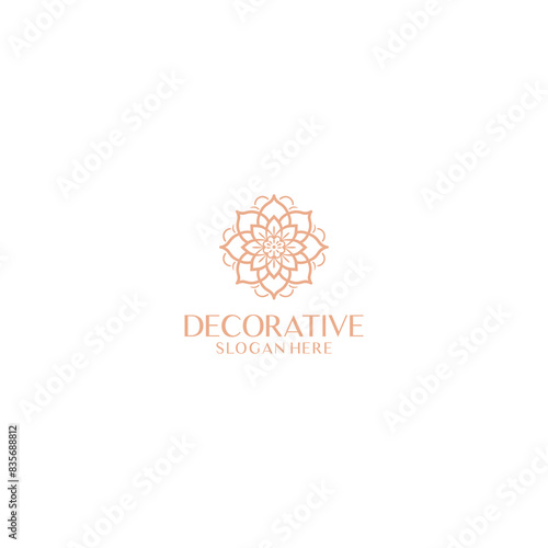 Mandala emblem logo vector illustration