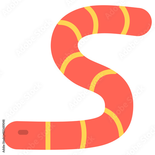 worm flat icon