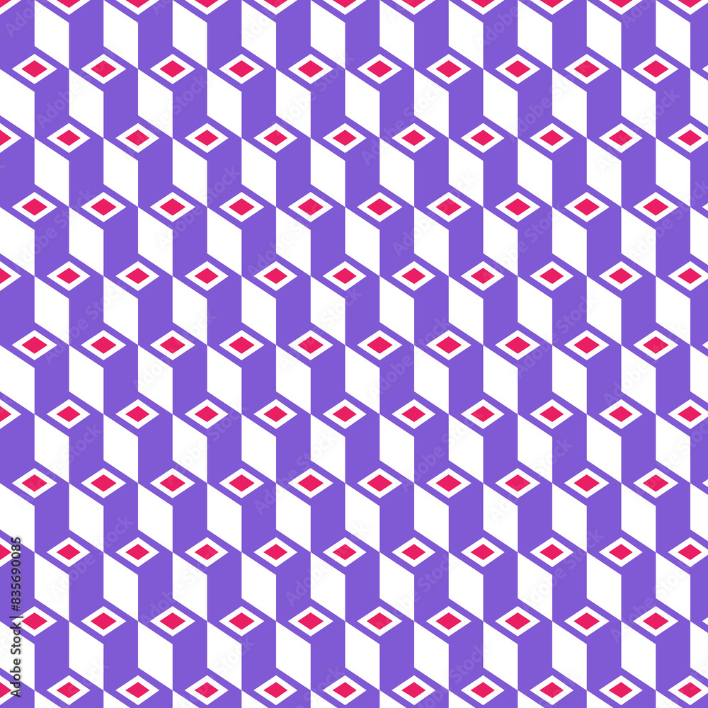 A modern and visually interesting pattern featuring a geometric cube illusion. A modern and visually interesting pattern featuring a geometric cube illusion.