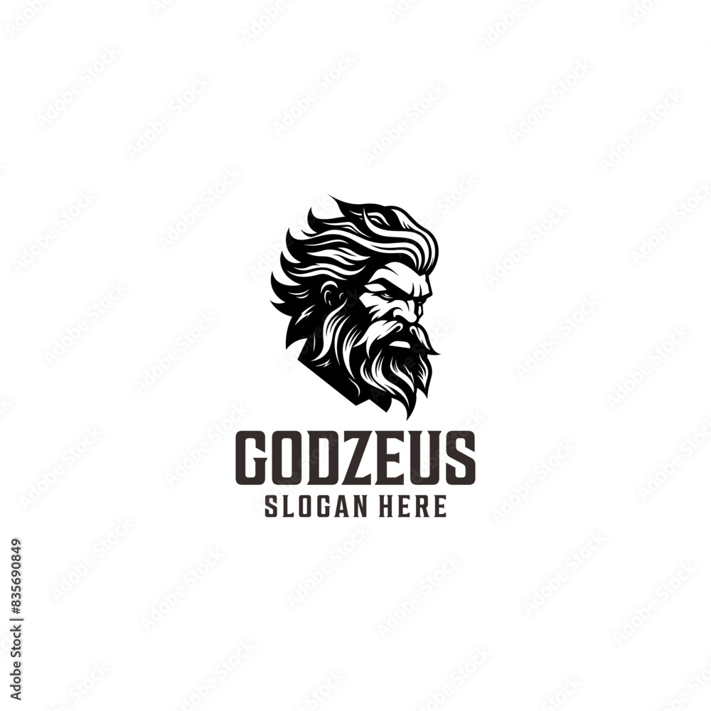 Zeus head logo vector illustration Zeus head logo vector illustration