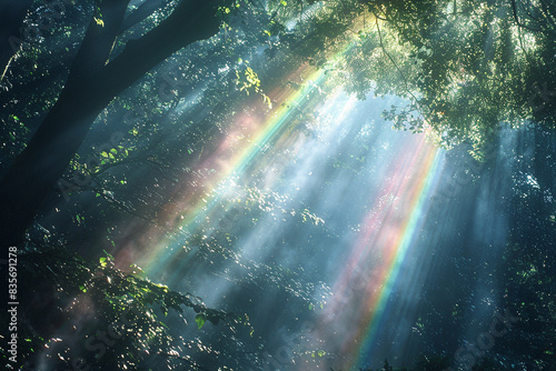  rainbow rays background