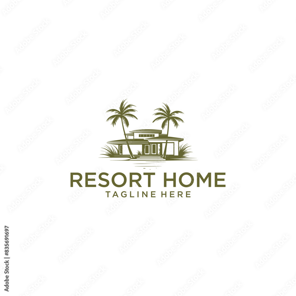 Resort and hotel logo vector illustration Resort and hotel logo vector illustration
