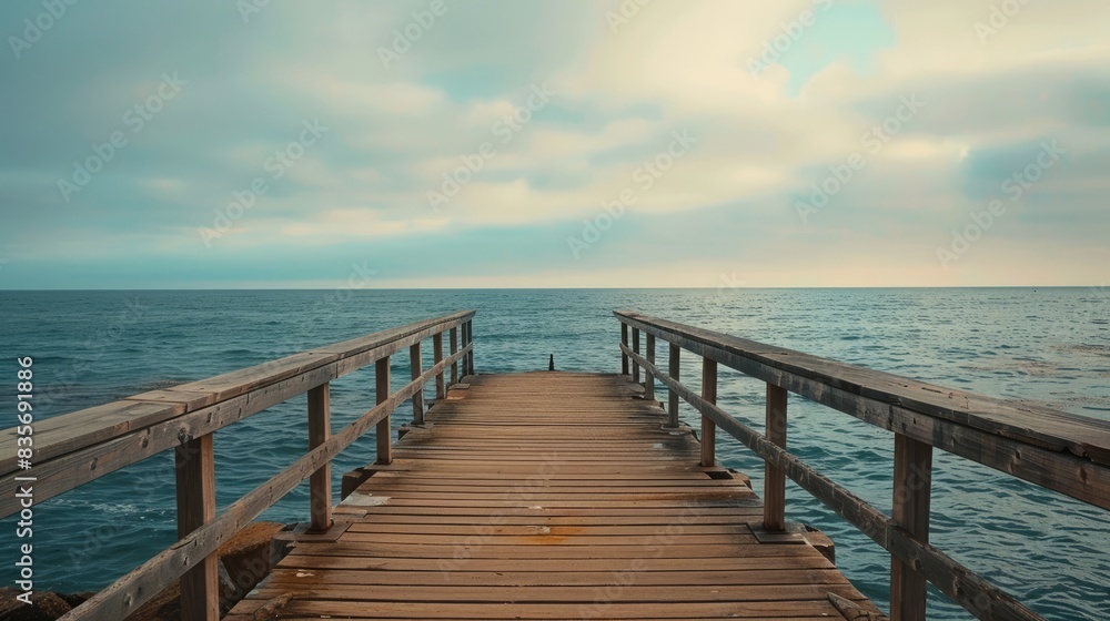View of the horizon from the pier