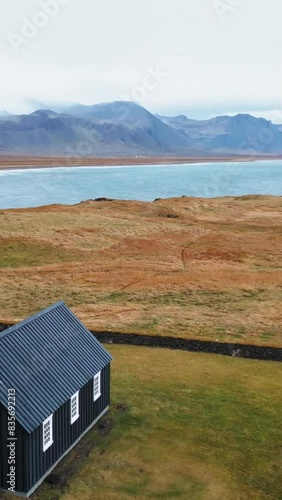 Aerial view of beautiful Iceland landscape
