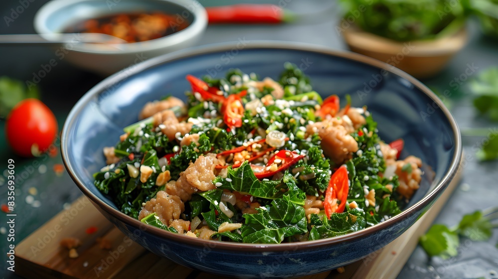 Thai food Stir Fried Kale dinner Thai food Stir Fried Kale dinner