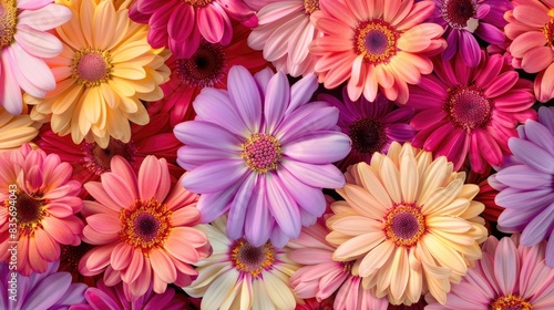 Vibrant daisies in a seamless floral design