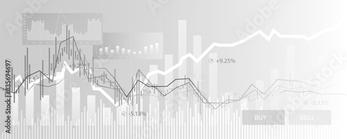 technology background financial graph concept stock market analysis and business trading