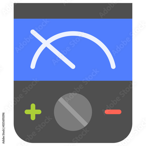 voltmeter flat icon