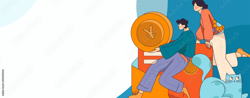 Use red envelopes to attract new customers and promote activity. Flat vector character concept illustration
Use red envelopes to attract new customers and promote activity. Flat vector character concept illustration