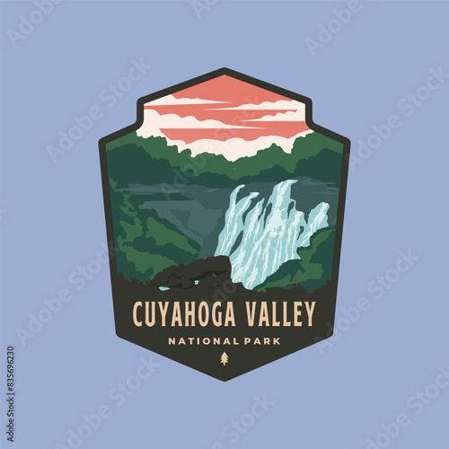 cuyahoga valley national park vintage logo vector symbol illustration design photo