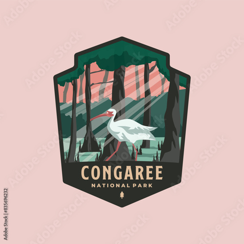 congaree national park emblem logo vector symbol illustration design