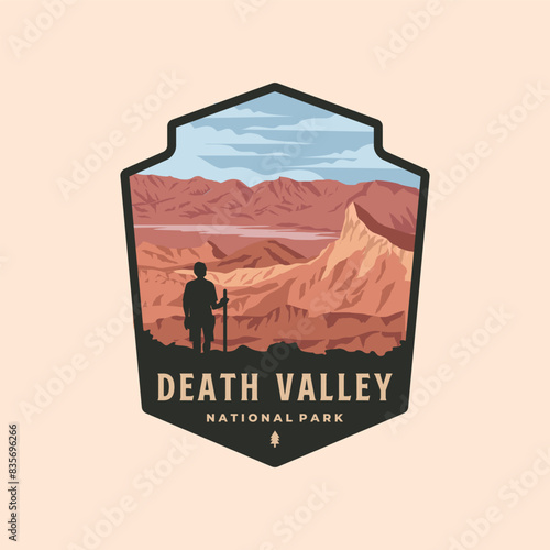 death valley national park vintage logo vector symbol illustration design