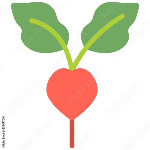 radish flat icon