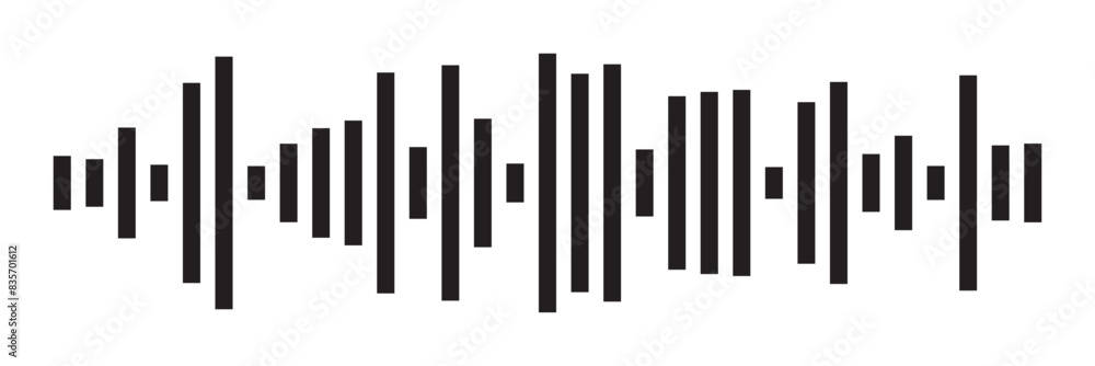 Equalizer music waves collection. Set of black music wave. Black music line wave beat collection. Frequency audio waveform, music wave isolated on white background in eps 10. Equalizer music waves collection. Set of black music wave. Black music line wave beat collection. Frequency audio waveform, music wave isolated on white background in eps 10.
