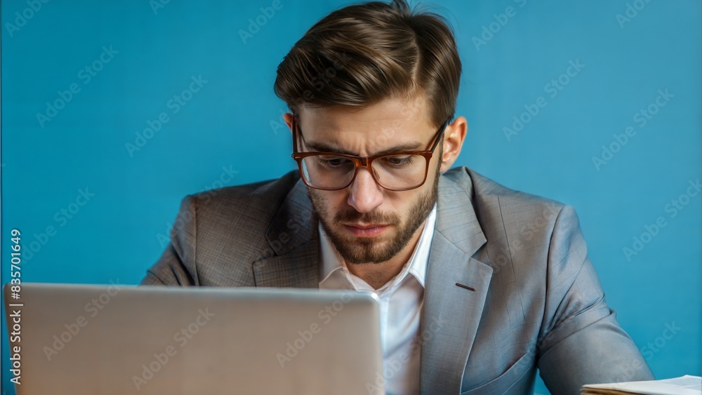 Focused Determination: A close-up of an office worker deeply engaged in their task, displaying intense concentration.
Focused Determination: A close-up of an office worker deeply engaged in their task, displaying intense concentration.