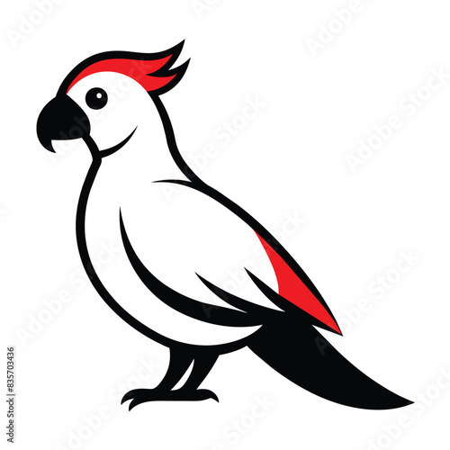 Solid color Corella animal vector design