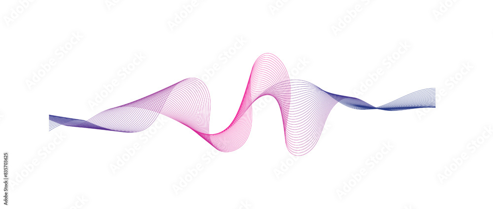 Wave lines smooth flowing dynamic isolated on white background. Technology, digital, communication, science, music concept vector background illustration Wave lines smooth flowing dynamic isolated on white background. Technology, digital, communication, science, music concept vector background illustration