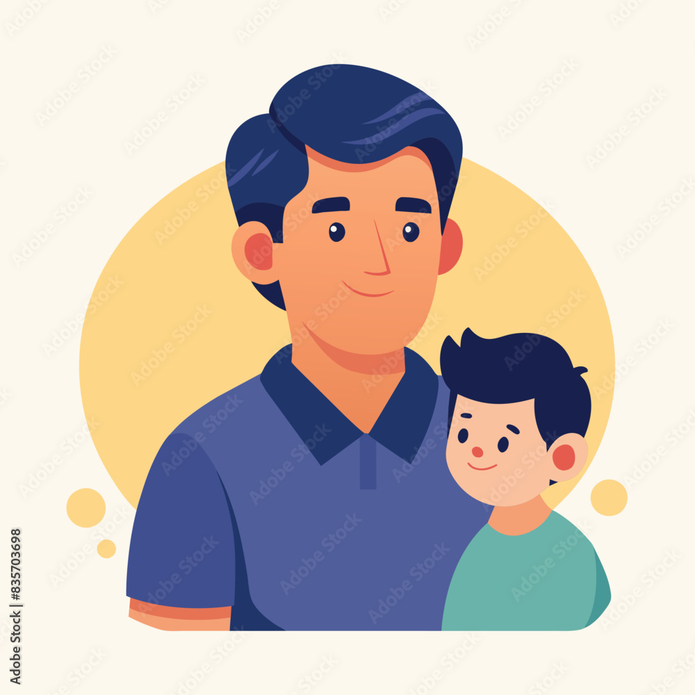 father and son father's day special vector illustration father and son father's day special vector illustration