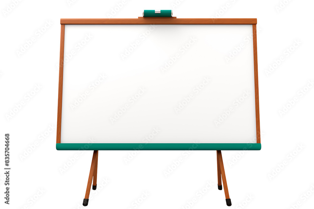 Whiteboard on tripod isolated on transparent background Whiteboard on tripod isolated on transparent background