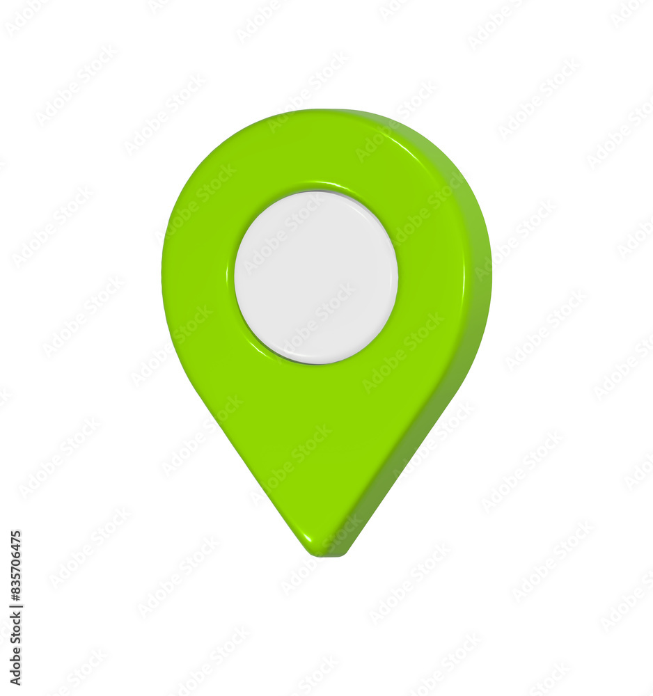 pin location icon 3d green color pin location icon 3d green color