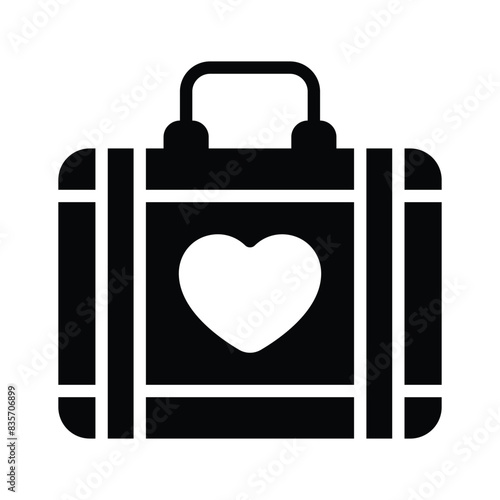 Get hold on this editable icon of honeymoon bag