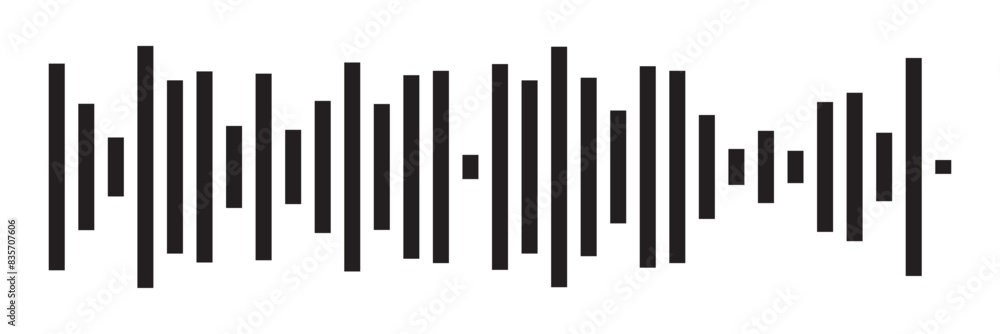 Equalizer music waves collection. Set of black music wave. Black music line wave beat collection. Frequency audio waveform, music wave isolated on white background in eps 10. Equalizer music waves collection. Set of black music wave. Black music line wave beat collection. Frequency audio waveform, music wave isolated on white background in eps 10.
