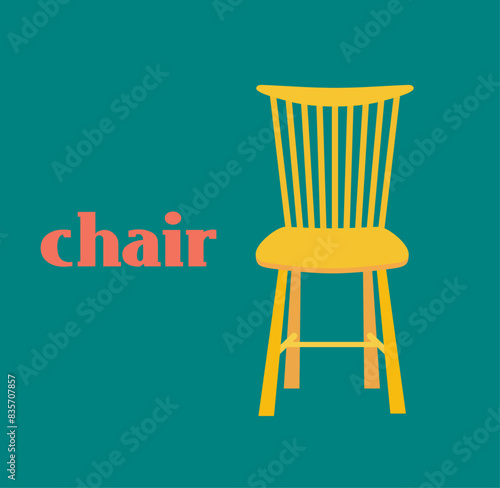 yellow chair illustration