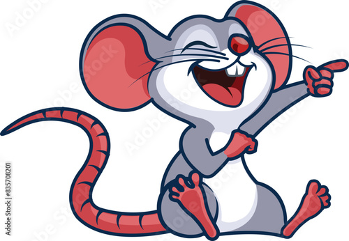 Laughing Mouse Cartoon Character
