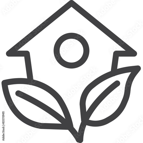 Tea house line icon on white background