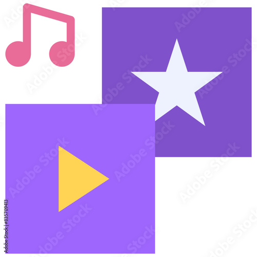 entertainment flat icon