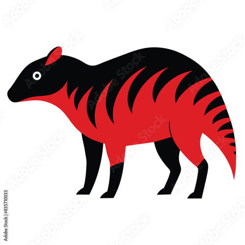 Solid color Coryphodon animal vector design