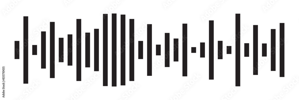 Equalizer music waves collection. Set of black music wave. Black music line wave beat collection. Frequency audio waveform, music wave isolated on white background in eps 10. Equalizer music waves collection. Set of black music wave. Black music line wave beat collection. Frequency audio waveform, music wave isolated on white background in eps 10.