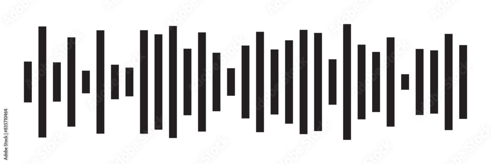 Equalizer music waves collection. Set of black music wave. Black music line wave beat collection. Frequency audio waveform, music wave isolated on white background in eps 10. Equalizer music waves collection. Set of black music wave. Black music line wave beat collection. Frequency audio waveform, music wave isolated on white background in eps 10.
