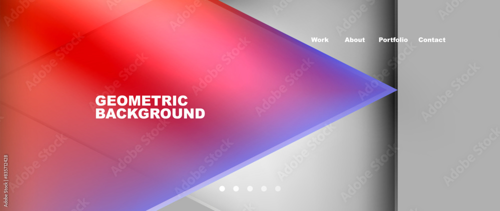 Metal triangles with colorful bright triangles. Geometric modern minimalist design template Metal triangles with colorful bright triangles. Geometric modern minimalist design template