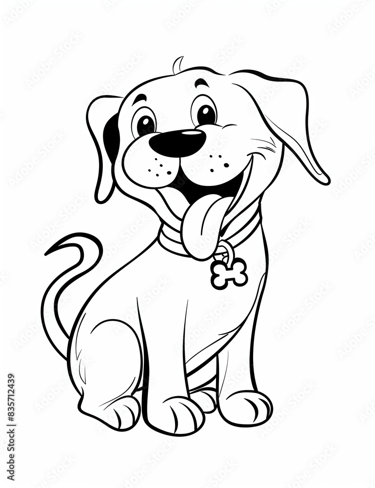 Puppy Play: Simple Line Art Coloring Page - Line Art - Dog illustration - Simple Patterns - Black and white- Printable pages - Coloring Pages for All Ages - Vertical composition Puppy Play: Simple Line Art Coloring Page - Line Art - Dog illustration - Simple Patterns - Black and white- Printable pages - Coloring Pages for All Ages - Vertical composition