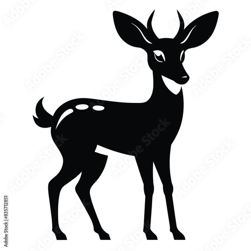 Solid color Coues Deer animal vector design