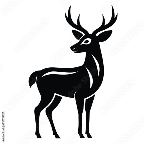Solid color Coues Deer animal vector design