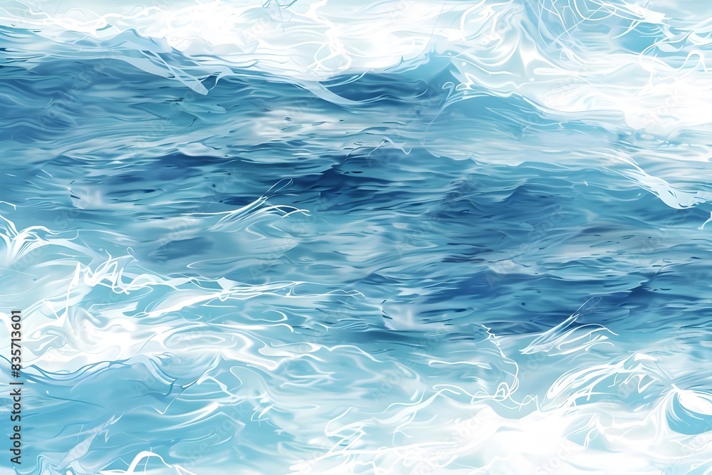 Serene Aquatic Brushstrokes Tranquil Digital Painting of Flowing Ocean Waves in Soft Teal Hues Serene Aquatic Brushstrokes Tranquil Digital Painting of Flowing Ocean Waves in Soft Teal Hues