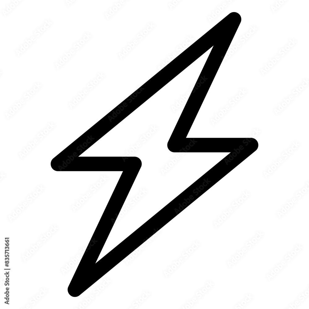 flash line icon vector illustration isolated on white background flash line icon vector illustration isolated on white background