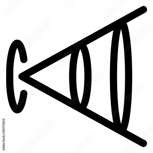 focal line icon vector illustration isolated on white background