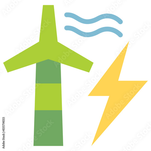 windmills flat icon