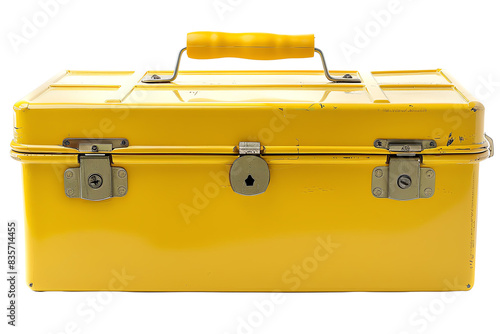 Yellow metal toolbox