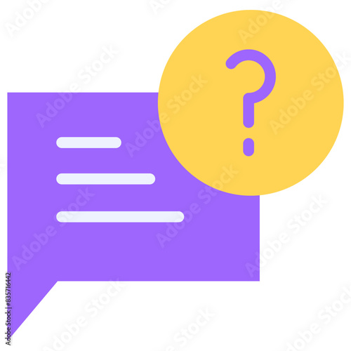 question flat icon