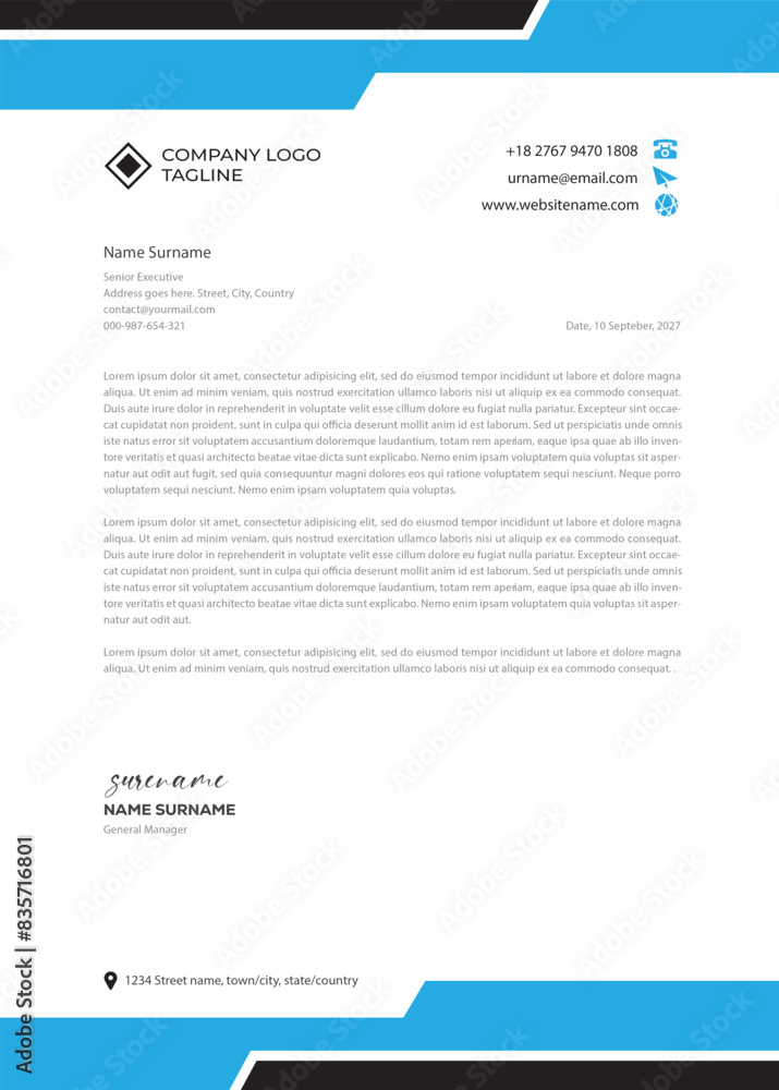Letterhead design template Letterhead design template