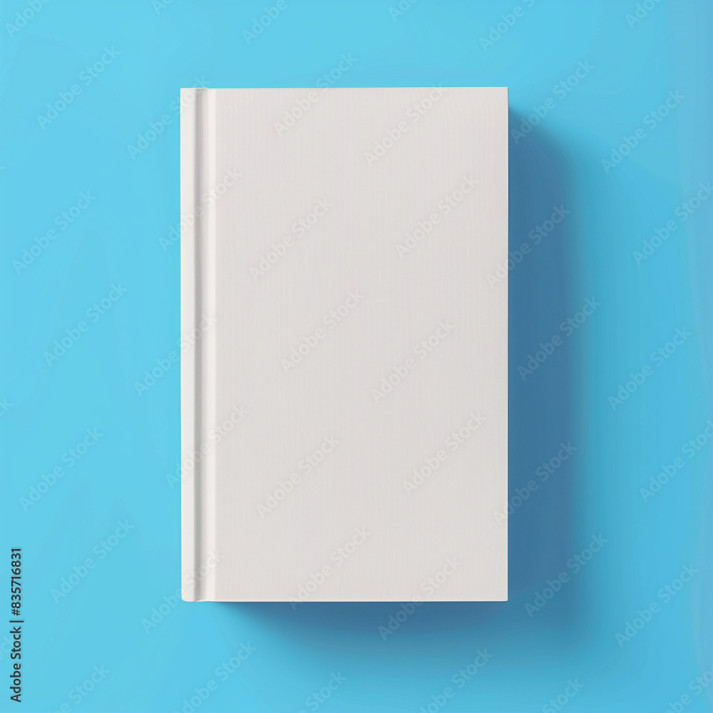 stock photo of a book mockup with absolutely white blank label, isolated on a clean smooth azure background, advertising inspired, ad poster, raw label, commercial imagery, minimalist photography, stock photo of a book mockup with absolutely white blank label, isolated on a clean smooth azure background, advertising inspired, ad poster, raw label, commercial imagery, minimalist photography,