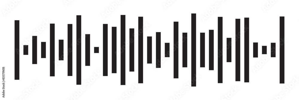 sound waves icon. frequency audio black icon isolated on white and transparent background flat style vector illustration in eps 10. sound waves icon. frequency audio black icon isolated on white and transparent background flat style vector illustration in eps 10.