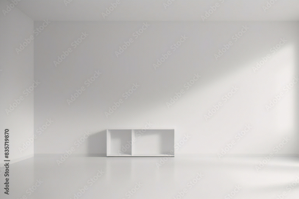 Pièce minimale vide avec fenêtres et surface de lumière naturelle Pièce minimale vide avec fenêtres et surface de lumière naturelle