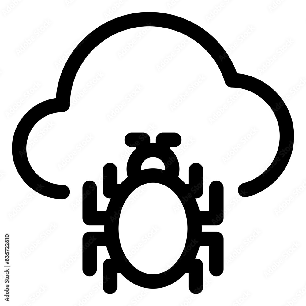 cloud line icon vector illustration isolated on white background cloud line icon vector illustration isolated on white background